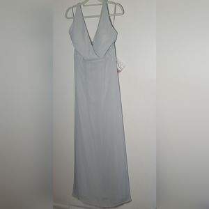 Birdy Grey Bridesmaid Dress Gray Large Convertible Straps Pockets Womens Wedding